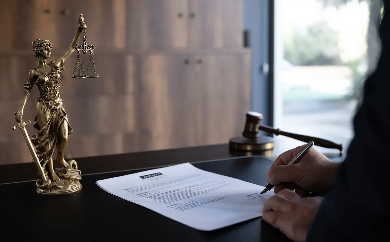lawyer reviewing quiet title action